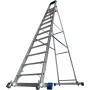 Krause Stabilo Stufen-Stehleiter, fahrbar mit Traverse 12 Stufen - technische Ansicht