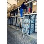 Krause Stabilo Stufen-Stehleiter mit grosser Plattform und Sicherheitsbügel 14 Stufen - technische Ansicht