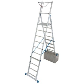 Krause Stabilo Teleskop-Plattformleiter, 8-10 Sprossen