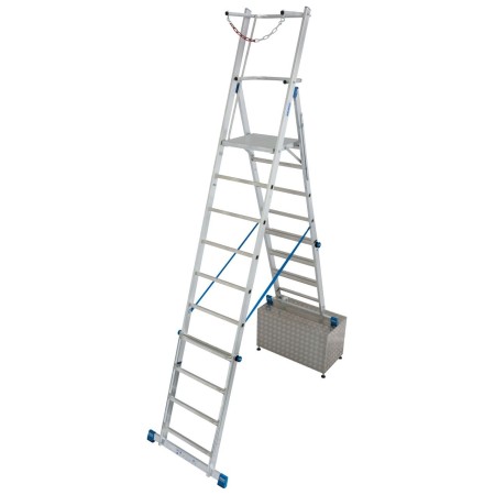 Krause Stabilo Teleskop-Plattformleiter, 8-10 Sprossen