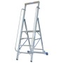 Krause Stabilo Stufen-Stehleiter mit grosser Standplattform 4 Stufen - technische Ansicht