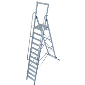 Krause Stabilo Stufen-Stehleiter mit grosser Standplattform 12 Stufen