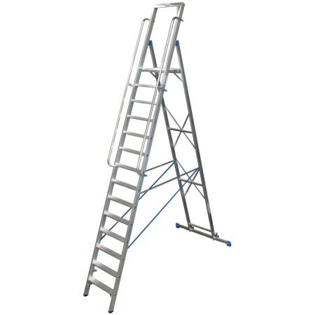 Krause Stabilo Stufen-Stehleiter mit grosser Standplattform 14 Stufen