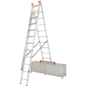 Krause Monto Sprossen-Vielzweckleiter Tribilo, treppengängig 3x10 Sprossen