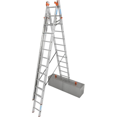 Krause Monto Sprossen-Vielzweckleiter Tribilo, treppengängig 3x12 Sprossen