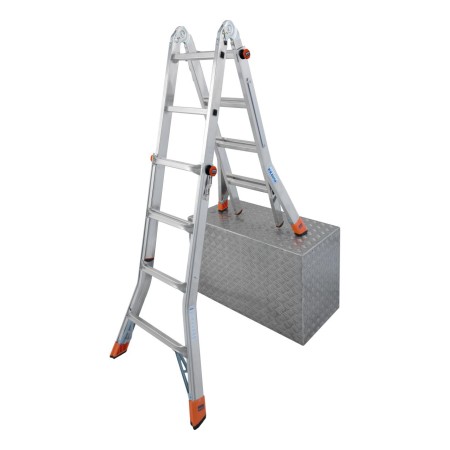 Krause TeleMatic Sprossen-Gelenk-Teleskopleiter 4 x 4 Sprossen