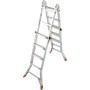 Krause TeleMatic Sprossen-Gelenk-Teleskopleiter, 4 x 5 Sprossen - technische Ansicht