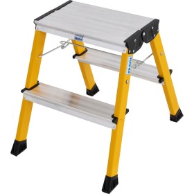 Krause MONTO Doppel-Klapptritt Rolly Alu, gelb, 2x2 Stufen