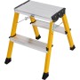 Krause MONTO Doppel-Klapptritt Rolly Alu, gelb, 2x2 Stufen - Detailansicht