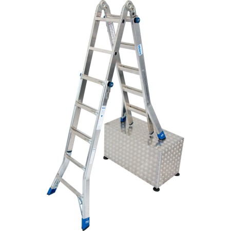 Krause Stabilo Sprossen-Gelenk-Teleskopleiter 4 x 5 Sprossen
