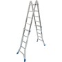 Krause Stabilo Sprossen-Gelenk-Teleskopleiter 4 x 5 Sprossen - technische Ansicht