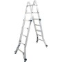 Krause Scala telescopica a giunti a barre Stabilo con 4 prolunghe per montanti 4 x 5 barre - vista tecnica