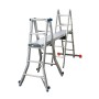 Krause Scala telescopica a giunti a barre Stabilo con 4 prolunghe per montanti 4 x 5 barre