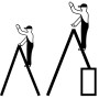 Krause STABILO Teleskop-Stufen-DoppelLeiter, 2x5 Stufen - Produktansicht