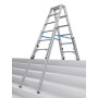 Krause STABILO Teleskop-Stufen-DoppelLeiter, 2x6 Stufen