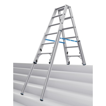 Krause STABILO Teleskop-Stufen-DoppelLeiter, 2x6 Stufen