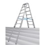 Krause STABILO Teleskop-Stufen-DoppelLeiter, 2x7 Stufen