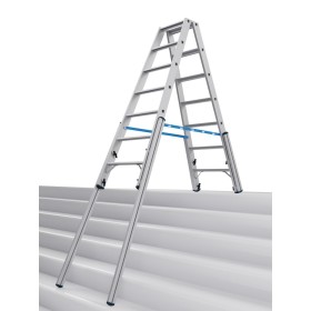 Krause STABILO Teleskop-Stufen-DoppelLeiter, 2x7 Stufen