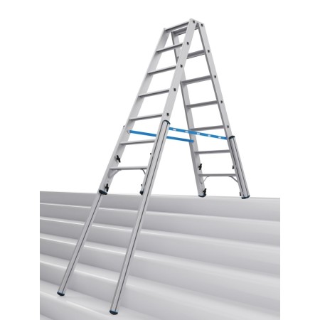 Krause STABILO Teleskop-Stufen-DoppelLeiter, 2x7 Stufen