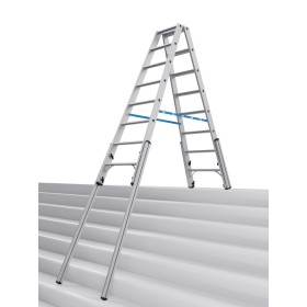Krause STABILO Teleskop-Stufen-DoppelLeiter, 2x8 Stufen
