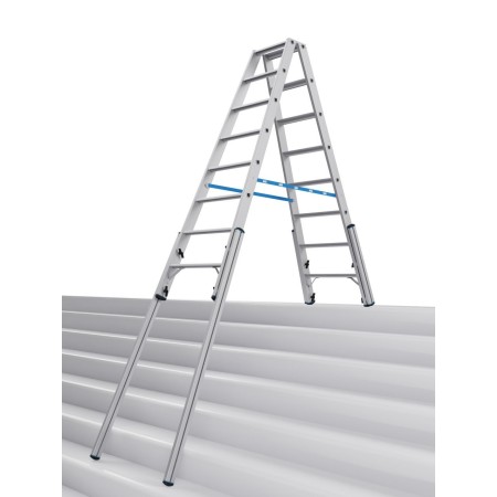 Krause STABILO Teleskop-Stufen-DoppelLeiter, 2x8 Stufen