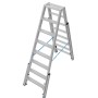 Krause STABILO Teleskop-Stufen-DoppelLeiter, 2x8 Stufen - Produktansicht