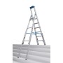 Krause STABILO Teleskop-Stufen-StehLeiter, 6 Stufen