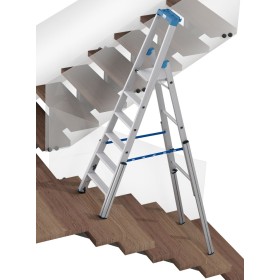 STABILO Teleskop-Stufen-StehLeiter, 6 Stufen