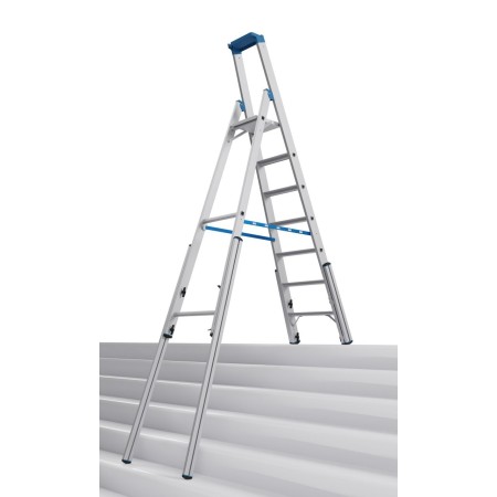 Krause STABILO Teleskop-Stufen-StehLeiter, 7 Stufen