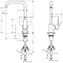 hansgrohe Focus M41 Einhebel-Küchenmischer 260, Niederdruck, offene Warmwasserbereiter, 1jet - Detailansicht