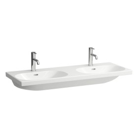 Double vasque LAUFEN LUA 120 x 46 cm avec trou de robinet et trop-plein