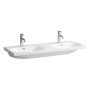Double vasque LAUFEN LUA 120 x 46 cm avec trou de robinet et trop-plein