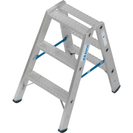 Krause Stabilo Doppelleiter mit R13-Stufen, 2 x 3 Stufen