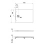 Piatto doccia LAUFEN PRO Marbond 110 x 80 x 3,3 cm