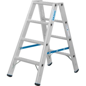 Échelle double en aluminium avec marches R13, 2 x 4 marches