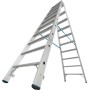 Krause Stabilo Doppelleiter mit R13-Stufen, 2 x 10 Stufen - technische Ansicht