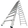 Krause Stabilo Doppelleiter mit R13-Stufen, 2 x 12 Stufen - technische Ansicht
