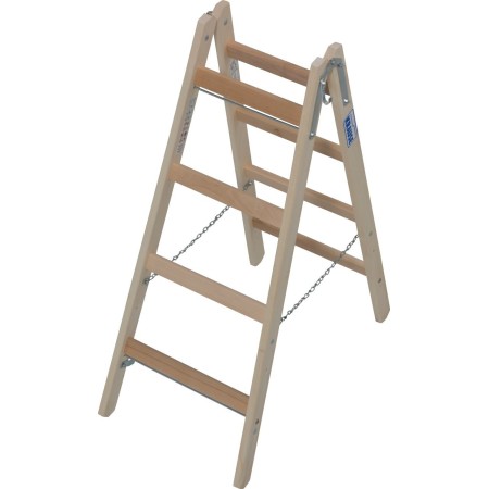 Krause Stabilo Sprossen-Doppelleiter (Holz) 2x4 Sprossen