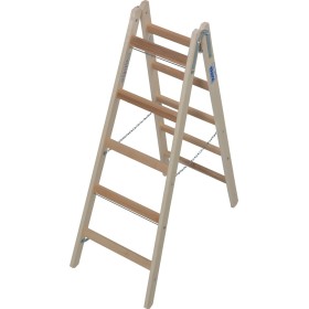 Krause Sprossen-Doppelleiter (Holz) 2x5 Sprossen