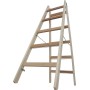 Krause Sprossen-Doppelleiter (Holz) 2x5 Sprossen - Produktansicht