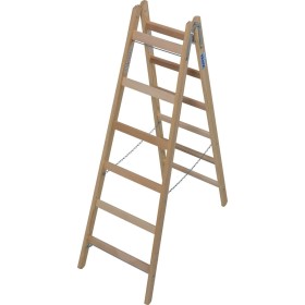 Krause Sprossen-Doppeleiter (Holz) 2x6 Sprossen