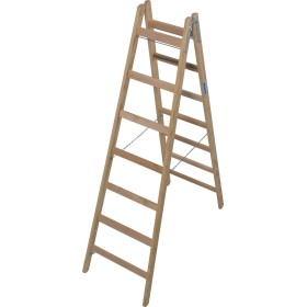 Krause Sprossen-Doppelleiter (Holz) 2x7 Sprossen