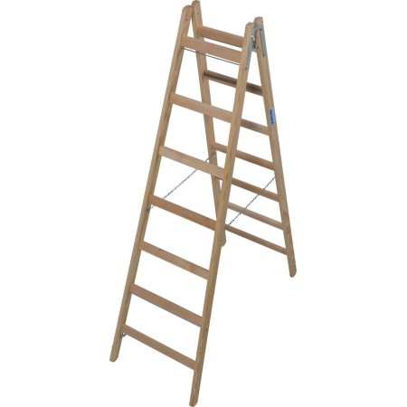 Krause Échelle double à échelons (bois) 2x7 échelons