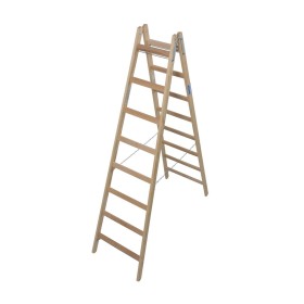 Krause Sprossen-Doppelleiter (Holz) 2x8 Sprossen