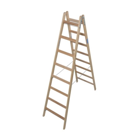 Krause Sprossen-Doppelleiter (Holz) 2x8 Sprossen