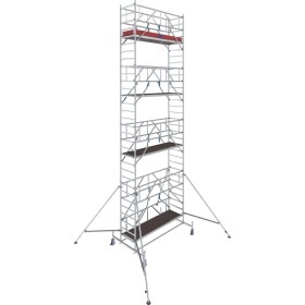 Échafaudage roulant STABILO Série 10, Longueur de champ 2,50 m, Hauteur de travail 7,40 m