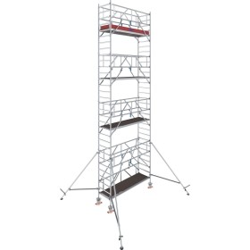 Échafaudage en aluminium STABILO®, Série 1000, Longueur de champ 2,50 m, Hauteur de travail 7,30 m