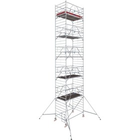 Échafaudage roulant en aluminium STABILO®, Série 5000, Longueur de plateforme 2,50 m, Hauteur de travail 10,30 m