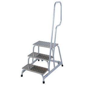 Krause Gradino mobile per montaggio a 3 gradini con barra di accesso