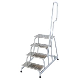 Krause Gradino di montaggio mobile 4 gradini con barra di accesso